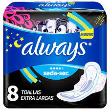 TOALLAS ALWAYS NOCTURNAS 8U